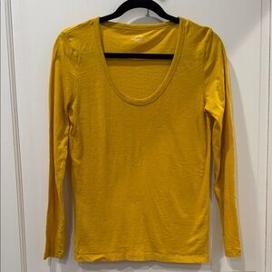 J.Crew Yellow Long Sleeve Women's Top